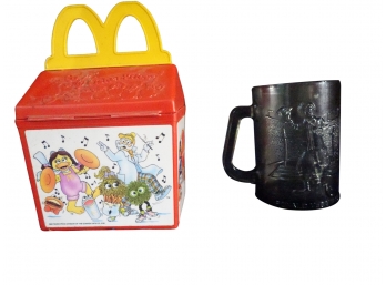 Vintage McDonalds Happy Meal And Glass