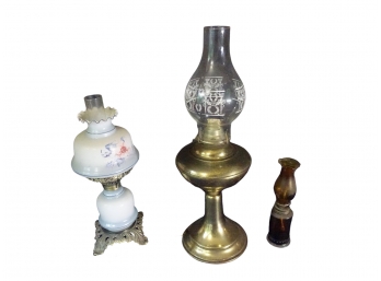 Lamps, Kerosene And Electic