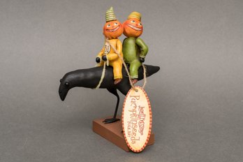 Janell Bettyman's Pumpkinseeds Folk Art 'Traveling Pumpkin Pals' Figurine