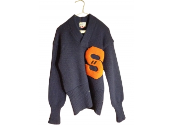 Vintage New York Blue Wool Sweater