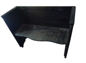 Black Wood Bench ( We Think Its A Church Pew)