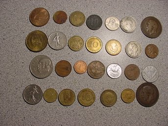 Lot Of 28 Foreign Coins