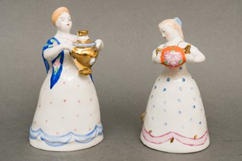 Pair Of Soviet Figurine Dulyovo Porcelain Figurines