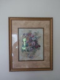 Cream Vase Print In Elegant Gilded Frame