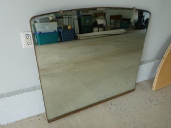 Mirror With Wooden Backing