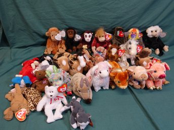 28 Beanie Baby Monkeis, Apes And Minis