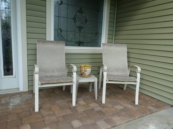 Outside Porch Furnature--four Chairs And Two Tables