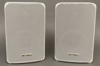 Pair Of Optimus Pro 77 White BookShelf Speakers