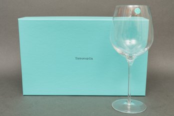 Pair Tiffany & Co. All Purpose Red Wine Crystal Glasses