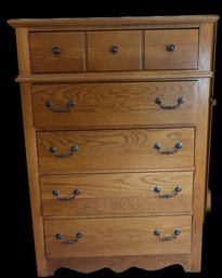 Vaughan Basset Oak Wood Dresser With Five Drawersmade In USA.