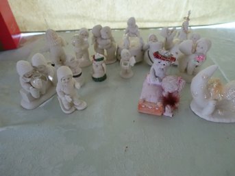 Set Of Sheep Clothed Children And Angels.