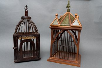 Pair Of Antique Bird Cages