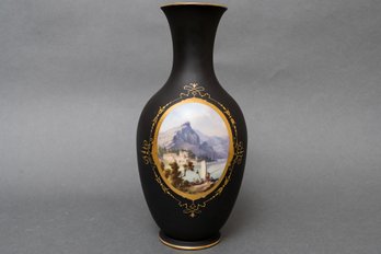 Hand-painted 19th Century Neoclassical Porcelain Vase