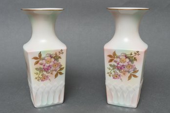 Pair Of Bavaria Schumann Arzberg Porcelain Vases