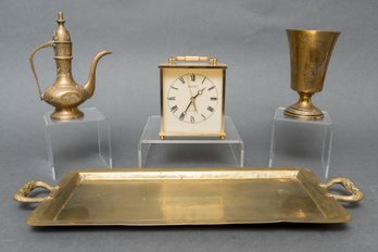 Collection Of Brass Table Top Items