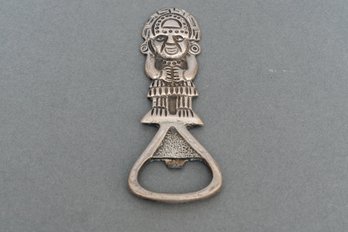 Peruvian Heavy Sterling Silver Bottle Opener