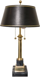 Empire Style Brass And Marble Desk Lamp