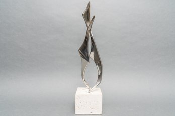 Modernist  Antler Sculpture On Stone Base