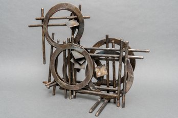 Brutalist Metal Sculpture