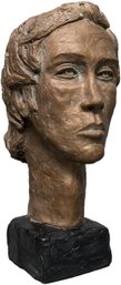 Copper Colored Plaster Bust Of A Man