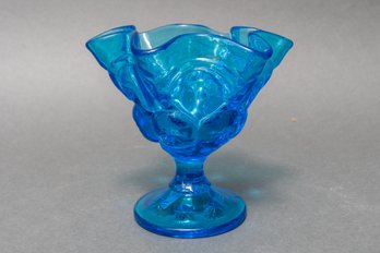 Vintage Cobalt Blue Pedestal Candy Dish