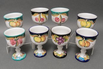 Hand Painted Floral Motif Ceramic Goblet