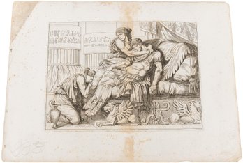 Bartolomeo Pinelli Engraving From The Book 'Historia Romana' C. 1819