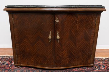 Marble Top Three Drawer Console Table