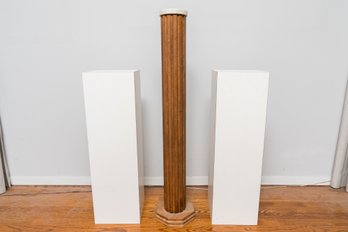 Three Sculpture Display Stands