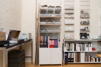 Four Tier Shelf System WIth Cabinet (1 Of 2)