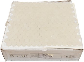 Three Boxes Of Akdo Frosted Glass Bali Beige Circle Tile