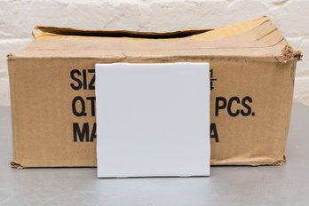 Five Boxes Of White Ceramic Wall Tile