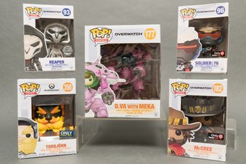 Five Funko Pop! Overwatch Figurines (1 Of 2)