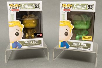Pair Of Funko Pop! Fallout 'Vault Boy' 53 Figurines
