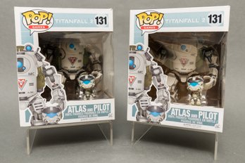 Pair Of Funko Pop! Titanfall 2 'Atlas And Pilot 131' Figurines