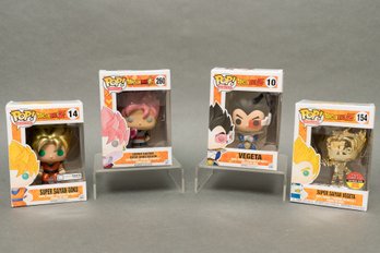 Four Funko Pop! Dragon Ball Z Figurines