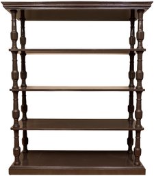 Espresso Brown Lacquered Four Shelf Display Etagere (1 Of 2)