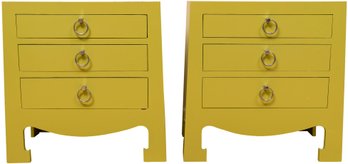 Villa & House Jacqui 3- Drawer Side Tables - A Pair ( Retail $1667 Each )