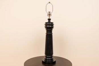 Dunes And Duchess Black Lacquer Stump Table Lamp ( Retail $850 )