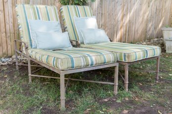 Pair Of Brown Jordan Venetian Chaise Lounges With Cushions - RETAIL $7,164 (1 Of 2)