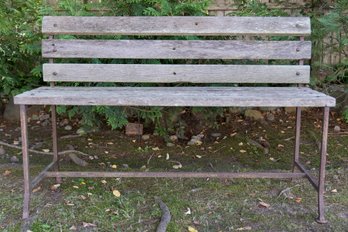 Coney Island Boardwalk Repurposed Wood Bench (RETAIL $900)