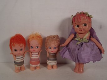 Lot Of Four (4) Vintage Dolls