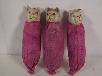 Three Cats In Sacks Figures