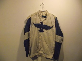 Vintage Custom Jockey Jacket Of White Silk - Very Cool!