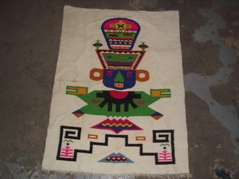 Vintage South American Woven Wool Tapestry