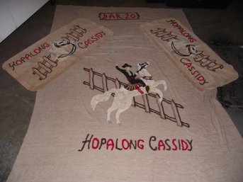 Vintage Hopalong Cassidy Bedspread And Accent Rugs