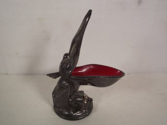 Very Cool Art Deco Bronze Pelican Ashtray