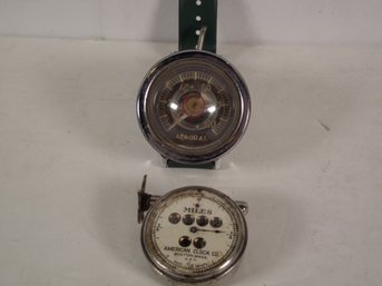 Vintage Two Piece Lot - Depth Gauge And Mile Counter