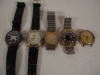 Lot Of Five (5) Vintage Watches