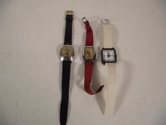 Three Piece Vintage Character Watch Lot